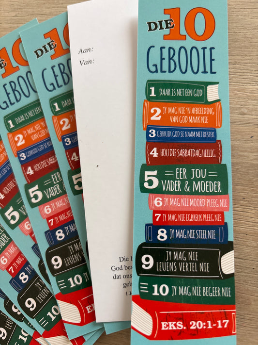 Die 10 Gebooie boekmerk